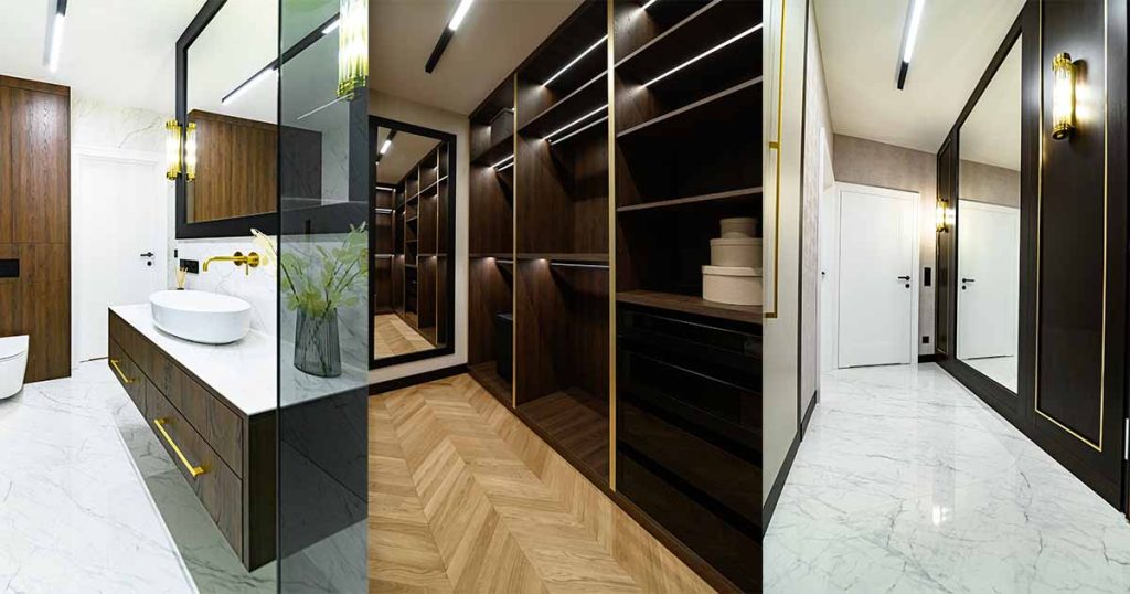 łazienka i garderoba penthouseu w poznaniu