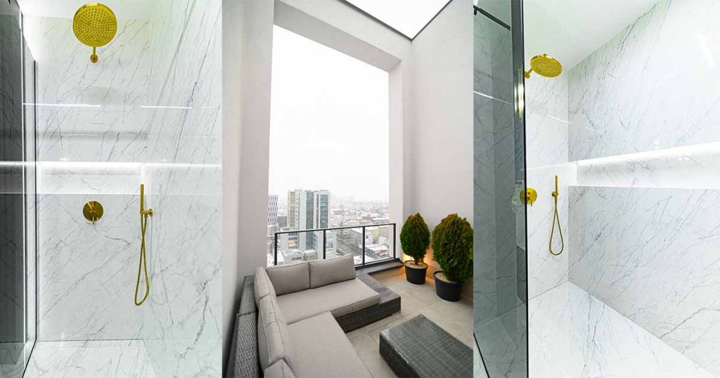 łazienka penthouseu w poznaniu